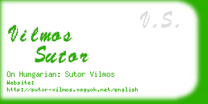 vilmos sutor business card